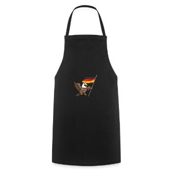 Deutschland Adler Germany Flag Eagle - Kochschürze - Schwarz - Vorne - AI Model Male 185 dark (185cm)