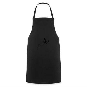 butterfly love - Cooking Apron - black - Front - AI Model Male 185 dark (185cm)