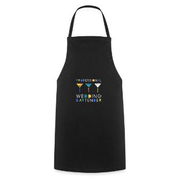 Hochzeit Barkeeper Cocktail Longdrink Geschenk - Kochschürze - Schwarz - Vorne - AI Model Male 185 dark (185cm)