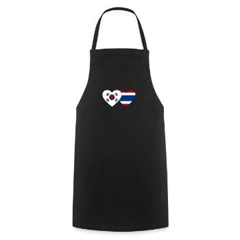 Südkorea Thailand Flagge Herz - Kochschürze - Schwarz - Vorne - AI Model Male 185 dark (185cm)