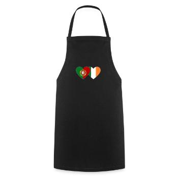 Drapeau du Portugal Irlande - Tablier de cuisine - noir - Devant - AI Model Male 185 dark (185cm)