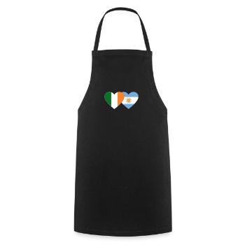 Drapeau de l’Irlande Argentine - Tablier de cuisine - noir - Devant - AI Model Male 185 dark (185cm)