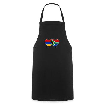 Armenia South Africa Flag Heart - Cooking Apron - black - Front - AI Model Male 185 dark (185cm)