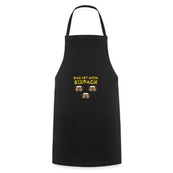 Das ist mein Sixpack Bier Saufen Prost Party Funny - Kochschürze - Schwarz - Vorne - AI Model Male 185 dark (185cm)