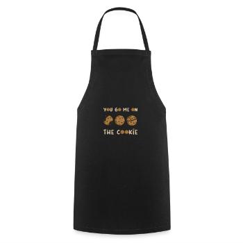 Denglish Cookie Funny Humor Saying - Cooking Apron - black - Front - AI Model Male 185 dark (185cm)