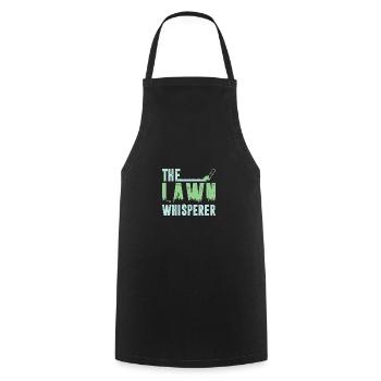 Funny Lawn Mowing The Lawn Whisperer - Cooking Apron - black - Front - AI Model Male 185 dark (185cm)
