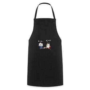 Professeur de mathématiques Phytagoras Gift - Tablier de cuisine - noir - Devant - AI Model Male 185 dark (185cm)