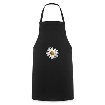 Oxeye daisy - Cooking Apron - black - Front - AI Model Male 185 dark (185cm)