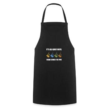 Scottish Bagpipes Celtic Gift - Cooking Apron - black - Front - AI Model Male 185 dark (185cm)