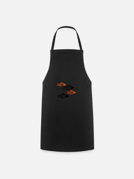 poisson - Tablier de cuisine - noir