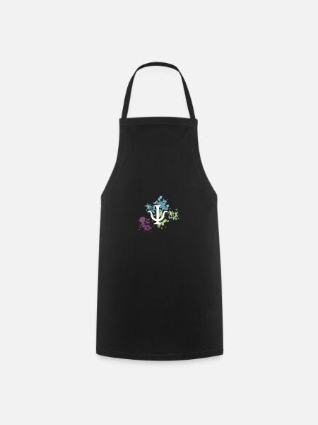 Couleur de l'eau aquarelle signe psychologie - Tablier de cuisine - noir