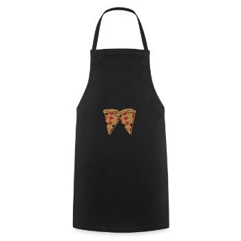 pizza 2 - Tablier de cuisine - noir - Devant - AI Model Male 185 dark (185cm)