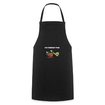Turtle Turtle Pun Gift - Cooking Apron - black - Front - AI Model Male 185 dark (185cm)
