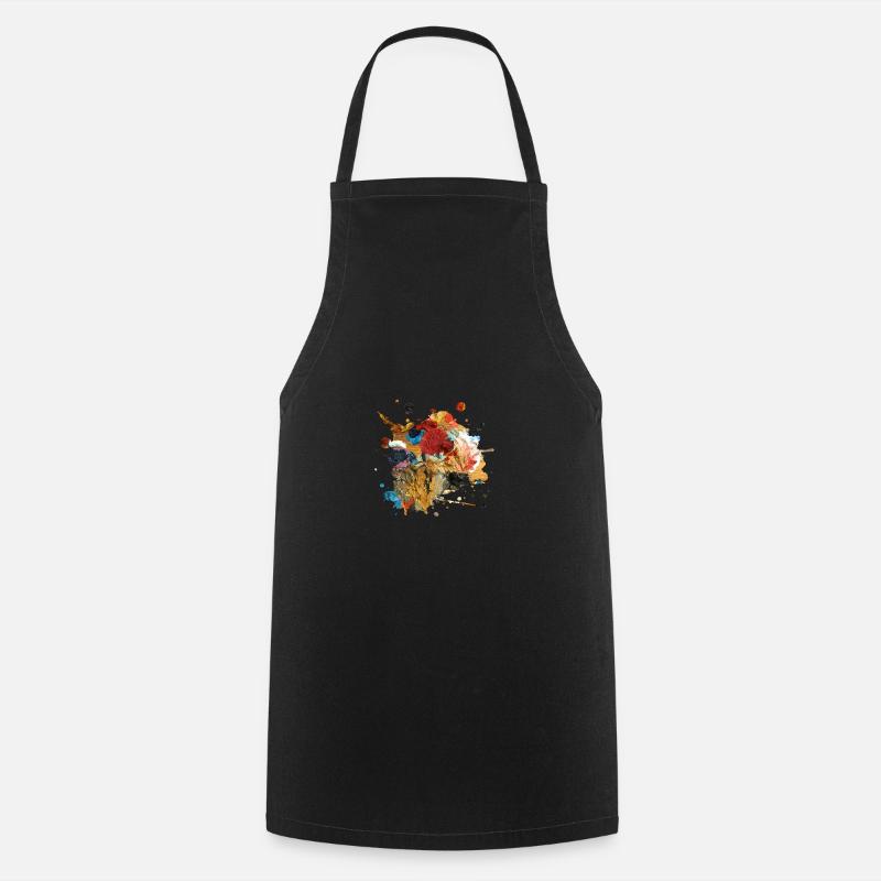 Éclaboussures de peinture ou d'illustrations - Tablier de cuisine - noir