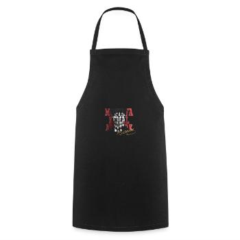 Mustafa Kemal Ataturk - Cooking Apron - black - Front - AI Model Male 185 dark (185cm)