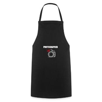 Photographer - Cooking Apron - black - Front - AI Model Male 185 dark (185cm)