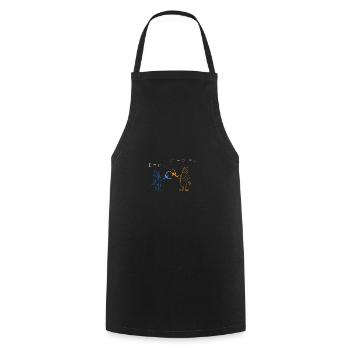Professeur de mathématiques Phytagoras Gift - Tablier de cuisine - noir - Devant - AI Model Male 185 dark (185cm)