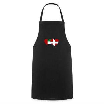 Vereinigte Arabische Emirate Dänemark Flagge Herz - Kochschürze - Schwarz - Vorne - AI Model Male 185 dark (185cm)