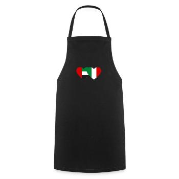 Vereinigte Arabische Emirate Italien Flagge Herz - Kochschürze - Schwarz - Vorne - AI Model Male 185 dark (185cm)