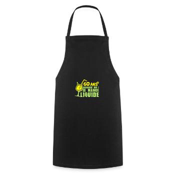 60 ans mange liquide anniversaire - Tablier de cuisine - noir - Devant - AI Model Male 185 dark (185cm)