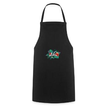 Hawaii aloha tropical flowers tropical - Cooking Apron - black - Front - AI Model Male 185 dark (185cm)