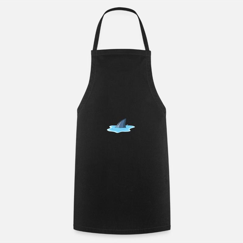 Flaque d'aileron de requin - Tablier de cuisine - noir
