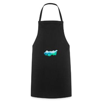 Parapente parapente pilote montagne ciel d’été - Tablier de cuisine - noir - Devant - AI Model Male 185 dark (185cm)