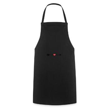 arrow - Cooking Apron - black - Front - AI Model Male 185 dark (185cm)