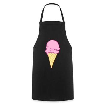 ice creme - Kochschürze - Schwarz - Vorne - AI Model Male 185 dark (185cm)