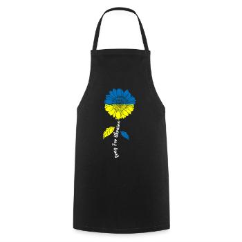 Pray For Ukraine Sunflower Peace - Kochschürze - Schwarz - Vorne - AI Model Male 185 dark (185cm)
