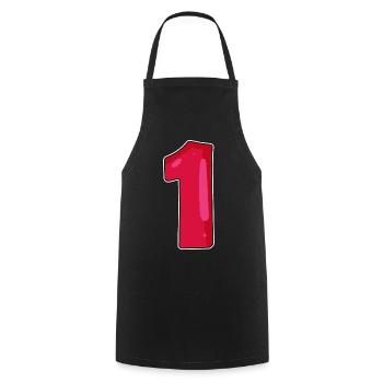 Number 1 - Cooking Apron - black - Front - AI Model Male 185 dark (185cm)