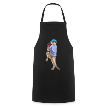 Meerkat Baseball Baseball Glove - Cooking Apron - black - Front - AI Model Male 185 dark (185cm)