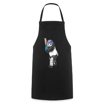 Panda Cricket Cricket Bats - Cooking Apron - black - Front - AI Model Male 185 dark (185cm)