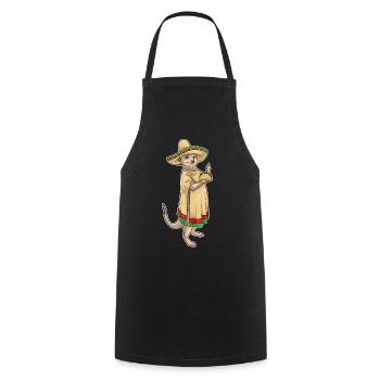 Erdmännchen Taco - Kochschürze - Schwarz - Vorne - AI Model Male 185 dark (185cm)