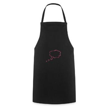 Gedankenblase Blase Gedanken Rosa - Kochschürze - Schwarz - Vorne - AI Model Male 185 dark (185cm)