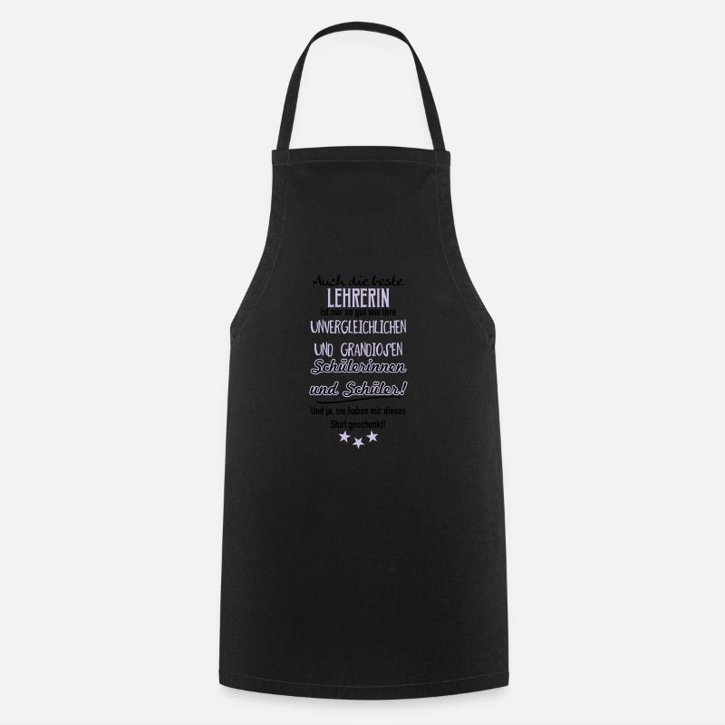 Beste Lehrerin Shirt - Kochschürze - Schwarz