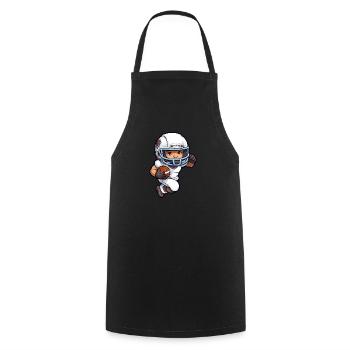 Touchdown Champion : le talent du football en action - Tablier de cuisine - noir - Devant - AI Model Male 185 dark (185cm)