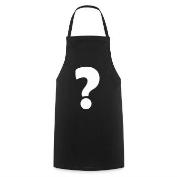 Question mark 1 - Cooking Apron - black - Front - AI Model Male 185 dark (185cm)