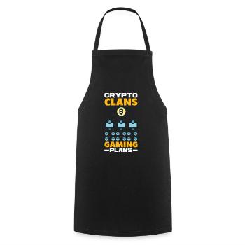 Cryptocurrency Rewards Gaming Blockchain Gamer - Cooking Apron - black - Front - AI Model Male 185 dark (185cm)