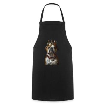 Bouledogue - Tablier de cuisine - noir - Devant - AI Model Male 185 dark (185cm)