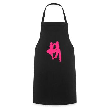 sport dance sport - Cooking Apron - black - Front - AI Model Male 185 dark (185cm)