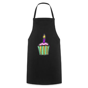 Cupcake - Kochschürze - Schwarz - Vorne - AI Model Male 185 dark (185cm)