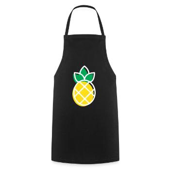 pineapple - Cooking Apron - black - Front - AI Model Male 185 dark (185cm)