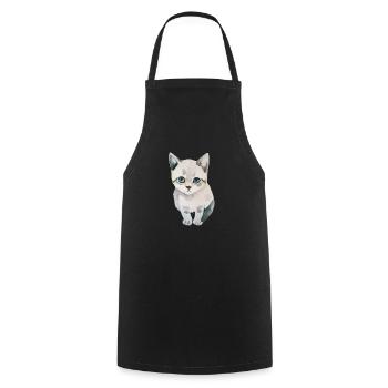 Süße Katze - Kochschürze - Schwarz - Vorne - AI Model Male 185 dark (185cm)