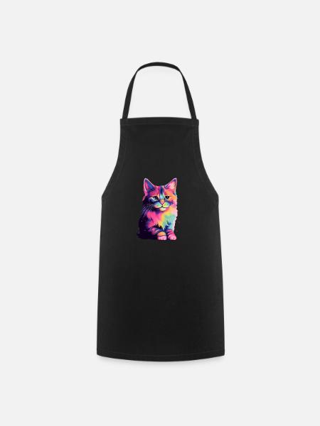 Universe Cat - Kochschürze - Schwarz