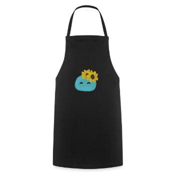 Tiego Fleur - Tablier de cuisine - noir - Devant - AI Model Male 185 dark (185cm)