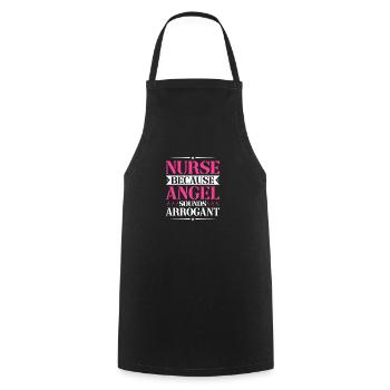 Infirmière Outfit Infirmière - Tablier de cuisine - noir - Devant - AI Model Male 185 dark (185cm)