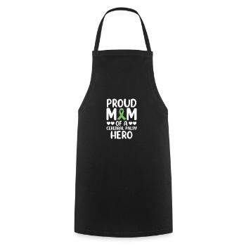 Proud mother of cerebral palsy Hero CP - Cooking Apron - black - Front - AI Model Male 185 dark (185cm)