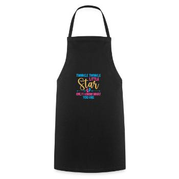 Gender Reveal Party Baby Shower Little Star - Cooking Apron - black - Front - AI Model Male 185 dark (185cm)