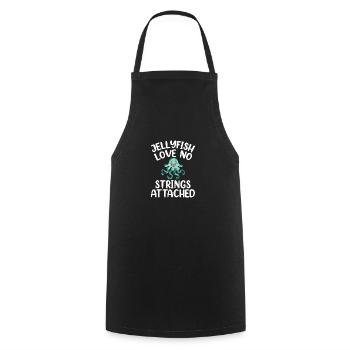 Méduse Méduse Océan Créatures Marines Motif - Tablier de cuisine - noir - Devant - AI Model Male 185 dark (185cm)